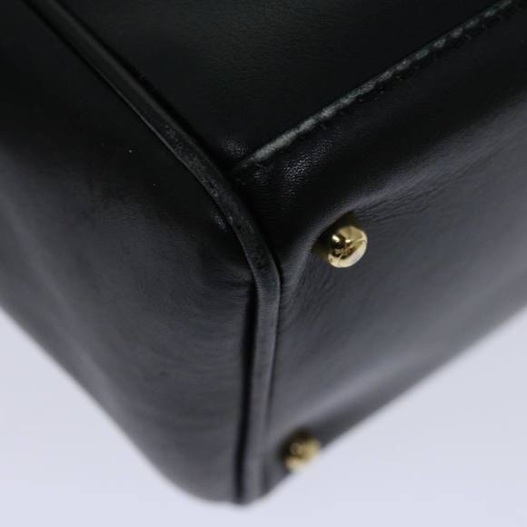 GUCCI Bamboo Hand Bag Leather Black 000 122 0316 Auth 68517 - Picture 9 of 16